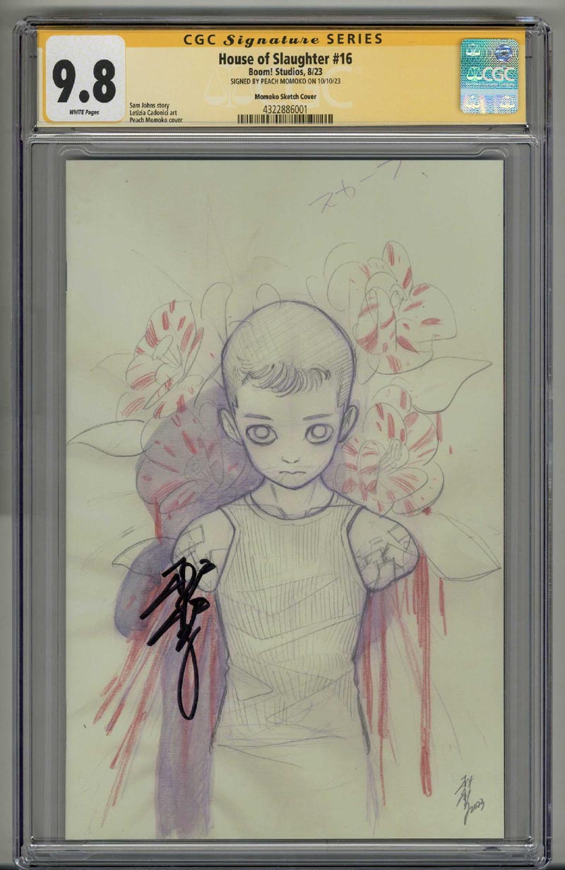 HOUSE OF SLAUGHTER #16 CGC 9.8 SS SIGNED PEACH MOMOKO SKETCH
