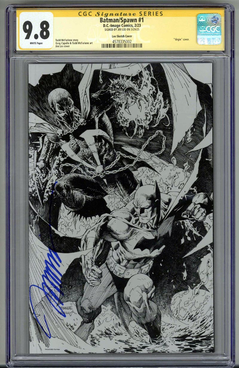 BATMAN/SPAWN #1 CGC 9.8 SS SIGNED JIM LEE 1:100 VIRGIN VARIANT