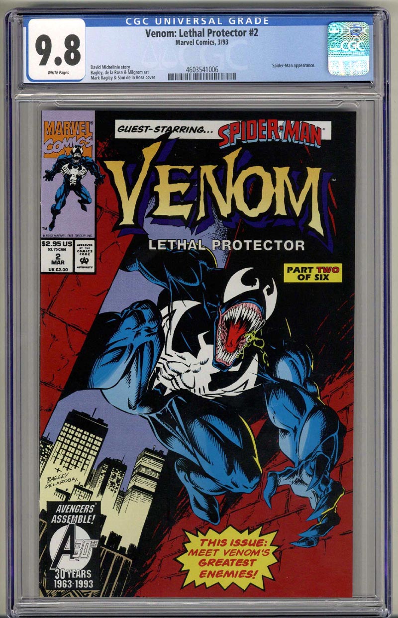 VENOM: LETHAL PROTECTOR #2 CGC 9.8 MARK BAGLEY SAM DE LA ROSA