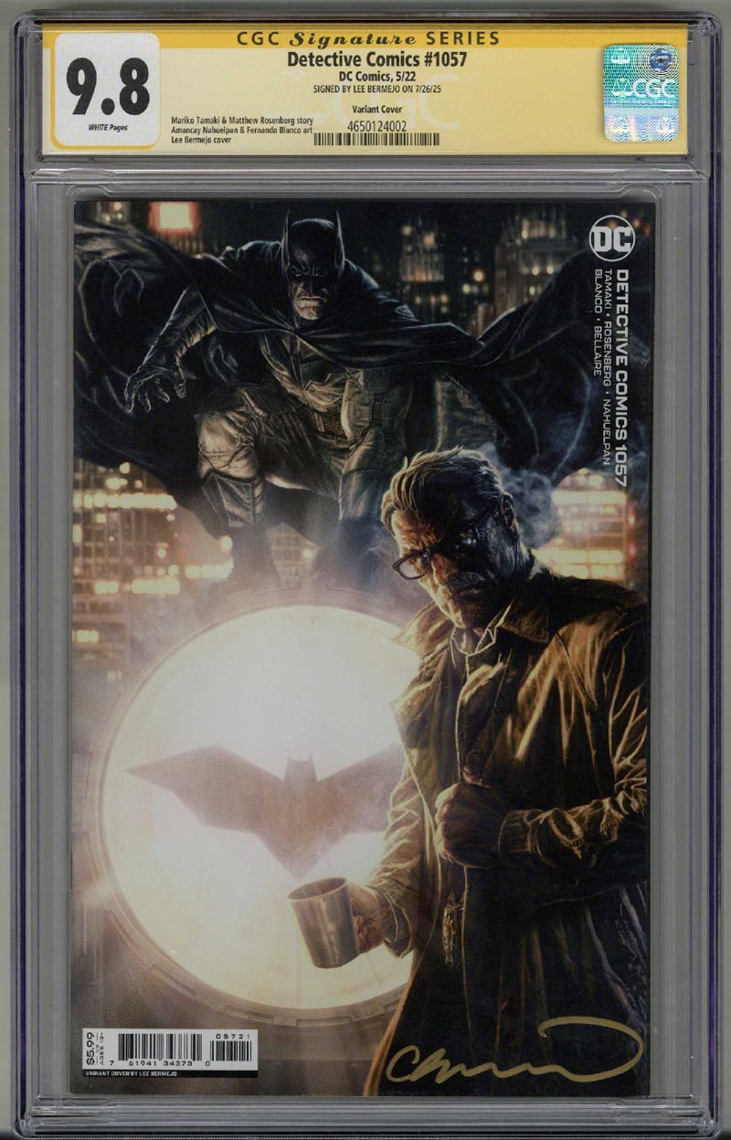 DETECTIVE COMICS #1057 CGC 9.8 SS SIGNED LEE BERMEJO VARIANT COVER