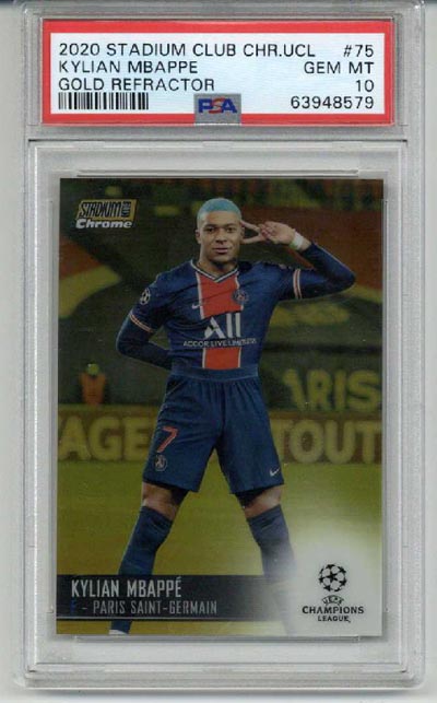 2020 TOPPS STADIUM CLUB CHROME UCL GOLD REFRACTOR #75 KYLIAN