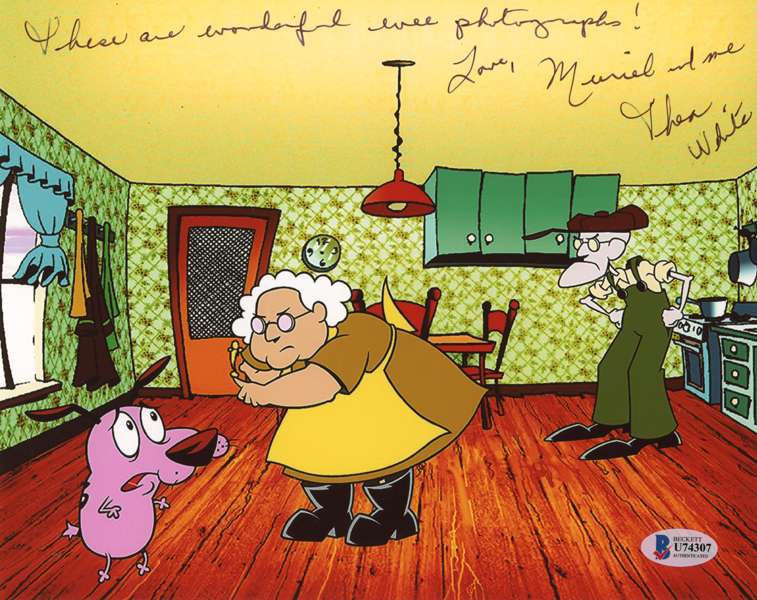 Thea White Signed 8x10 Photo Voice Of Muriel Courage Cowardly Dog Beckett Bas Ebay